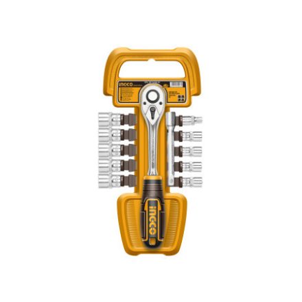 Set de chei tubulare INGCO 12 piese 1/4" 5-14 mm CrV