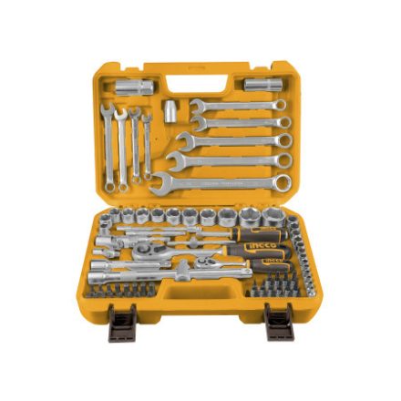 INGCO Set de chei tubulare 82 piese 1/4" 4-10 mm, 1/2" 10-32 mm CrV