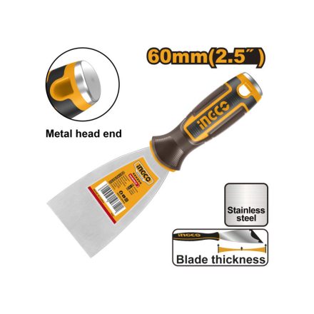 INGCO Spaclă 60 mm inox cu mâner moale