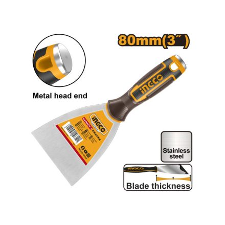 INGCO Spatulă 80 mm inox cu mâner moale