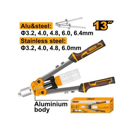 INGCO Clește pentru nituri cu braț lung 3,2 - 6,4 mm 330 mm