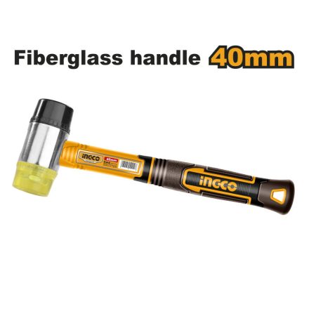 INGCO Ciocan cu două fețe 40 mm cu mâner de fibră de sticlă
