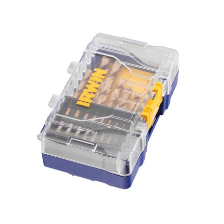 IRWIN Set burghie elicoidale de 15 bucăți TiN cilindric (1,5-10 mm)