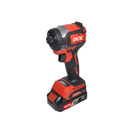 DCK Șurubelniță de impact cu baterie 1/4" 208 Nm fără perii de carbon 20 V (2 x 4,0 Ah baterie + încărcător)