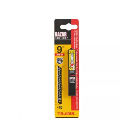 Lama TAJIMA Razar Black, 9 mm, neagră, se poate rupe (10 buc)