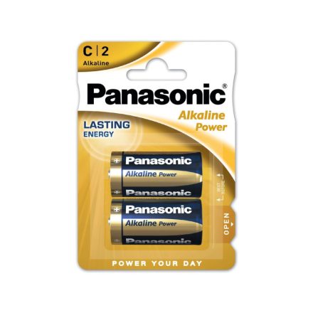 Baterie alcalină durabilă PANASONIC C/baby 1,5 V (2 buc)