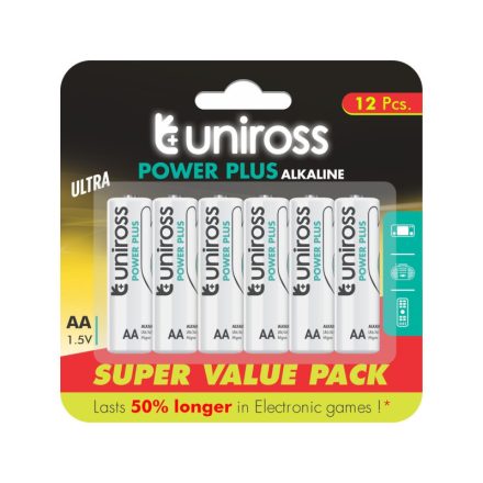 UNIROSS VALUE AA/creion baterie alcalină durabilă 1,5 V (12 buc)
