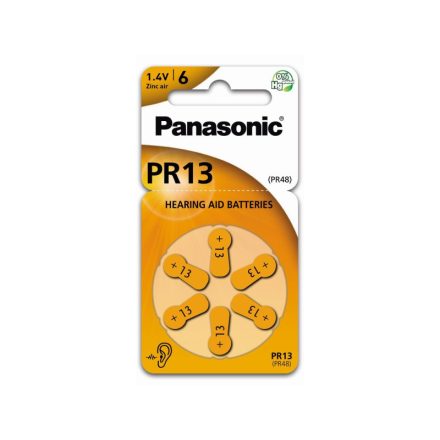 Baterie pentru proteză auditivă PANASONIC PR13 zinc-aer 1,4 V (6 buc)