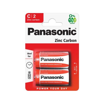 Baterie durabilă PANASONIC C/baby zinc-mangan 1,5 V (2 buc)