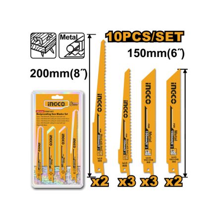 Set de lame pentru ferăstrău sabie INGCO (10 buc)