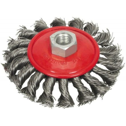 Perie circulară torsionată GERMAFLEX înclinată 125 x M14 din oțel