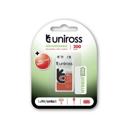 Baterie bloc UNIROSS 9 V 200 mAh
