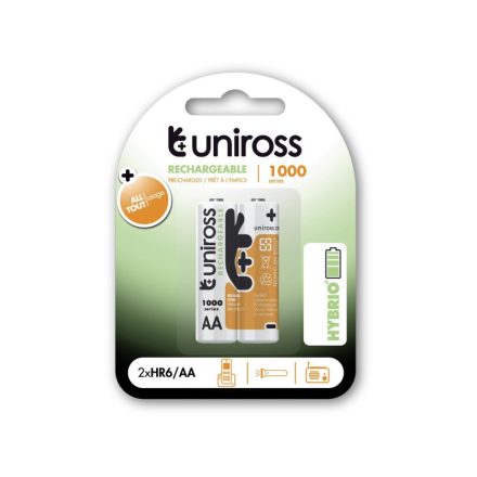 Baterie UNIROSS AA/creion 1,2 V 1000 mAh (2 buc)