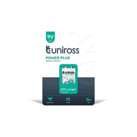 UNIROSS Baterie de bloc 9 V