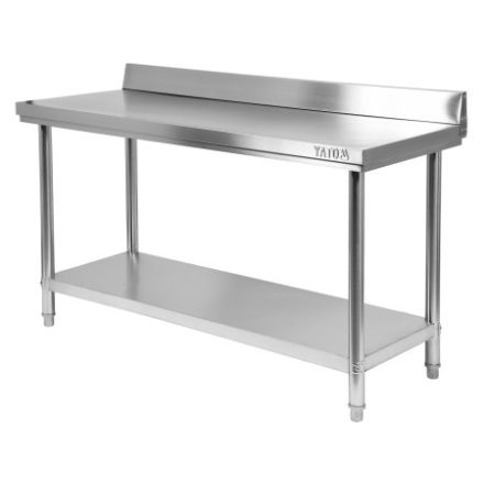 Masa de lucru YATO GASTRO Inox cu raft de jos cu pliere in spate