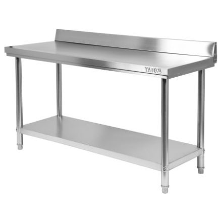 Masa de lucru YATO GASTRO Inox cu raft de jos cu pliere in spate