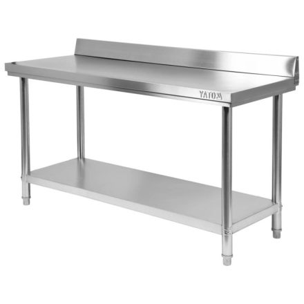 Masa de lucru YATO GASTRO Inox cu raft de jos cu pliere in spate