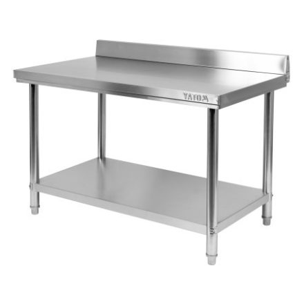 Masa de lucru YATO GASTRO Inox cu raft de jos cu pliere in spate