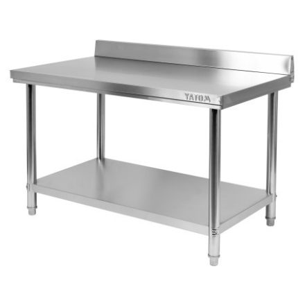 Masa de lucru YATO GASTRO Inox cu raft de jos cu pliere in spate