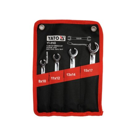 YATO Set chei pentru țevi frână 4 piese 8-17 mm CrV 6140