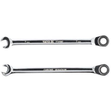 YATO Cheie combinată cu clichet 7 mm / 130 mm 72T CrV