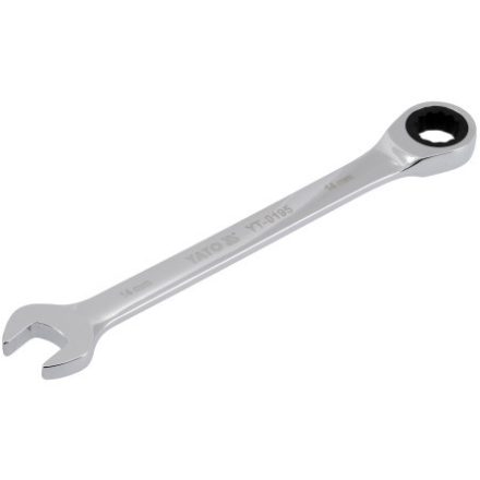 YATO Cheie combinată cu clichet, 14 mm / 190 mm, 72T, CrV