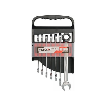 YATO Set chei combinate cu clichet 7 piese (10-19 mm) CrV