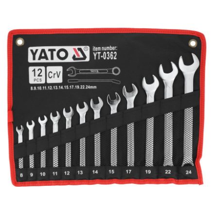 YATO Set chei combinate cu 12 piese 8-24 mm CrV