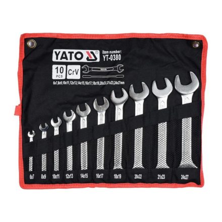 YATO Set chei cu furcă 10 piese 6-27 mm CrV