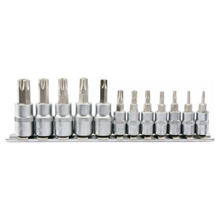 Set de prize YATO Bit 12 piese Torx 1/4", 3/8" CrV