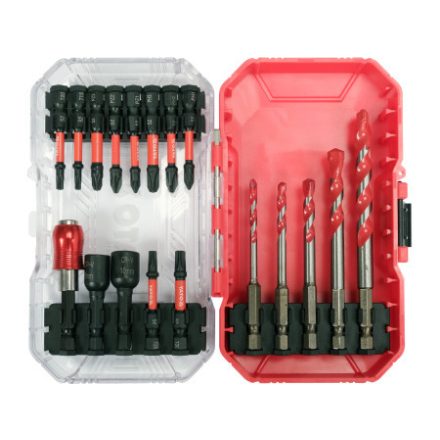 YATO Set de vârfuri de impact și burghie 18 piese
