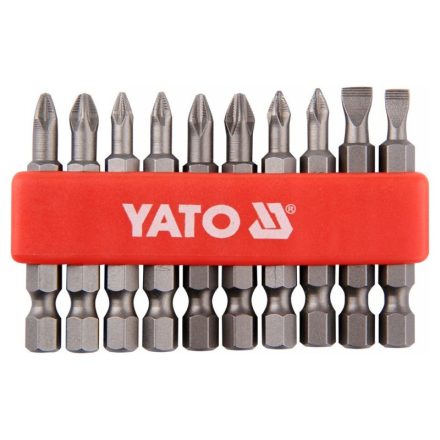 Set vârfuri YATO 10 bucăți 50 mm (5-6 mm-PH1-PH2-PZ1-PZ2)
