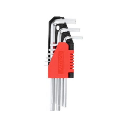 Set chei hexagonale YATO 9 piese 1,5-10 mm CrV