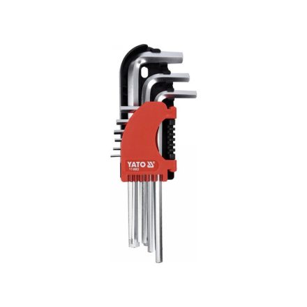 Set chei hexagonale YATO 9 piese 2.0-10 mm CrV