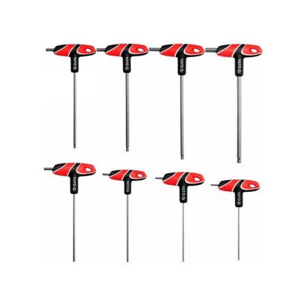 YATO Set chei Allen T cu cap sferic 8 piese 2,5-10 mm S2