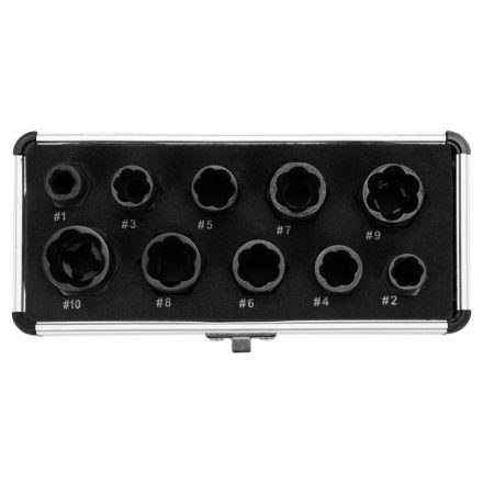 Set de îndepărtare a capului de șurubelniță YATO 10 bucăți 3/8" 9-19 mm
