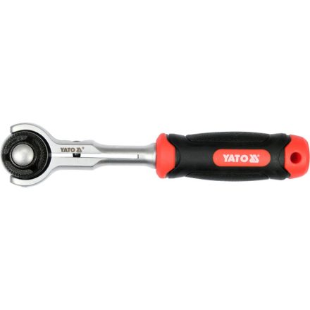 YATO Bară de antrenare cu clichet 1/4" 145 mm 72T cu cap rotativ CrV