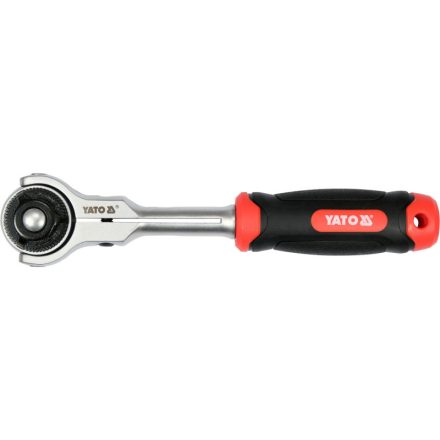YATO Bară de acționare cu clichet 3/8" 195 mm 72T cu cap rotativ CrV