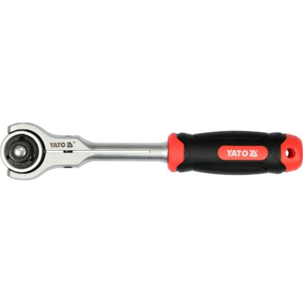 YATO Bară de acționare cu clichet 1/2" 255 mm 72T cu cap rotativ CrV