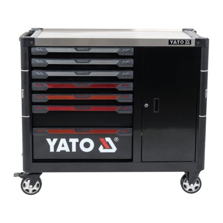 YATO Carucior gol pentru scule cu 7 sertare + 1 dulap