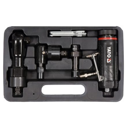 Set pneumatic YATO 3 în 1 (cheie cu clichet, polizor drept, polizor unghiular)