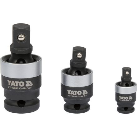 Set de conectori de îmbinare a mașinii YATO 3 părți 1/4" 3/8" 1/2" CrMo