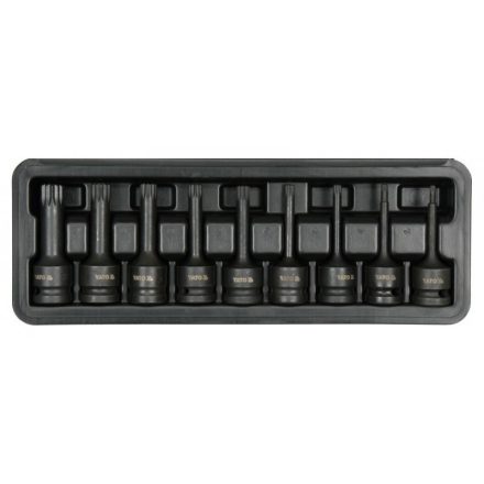Set chei tubulare YATO Machine cu biți lungi 9 buc. Caneluri 1/2" M4-M16 CrMo
