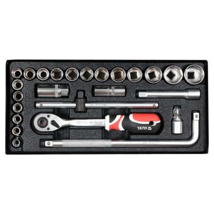 YATO Set chei tubulare 25 piese 1/2" 10-32 mm CrV