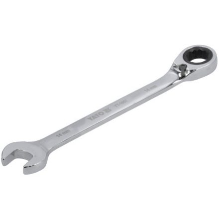 Cheie reversibilă cu clichet YATO 14 mm / 190 mm 72T CrV