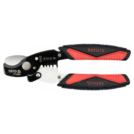 YATO Clește de tăiere și decopertare cabluri 170 mm/10,5 mm/1,6-3,2 mm2