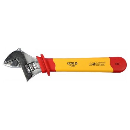 YATO Cheie ajustabilă cu cap deschis 0-40 mm / 300 mm până la 1000 V izolat CrV