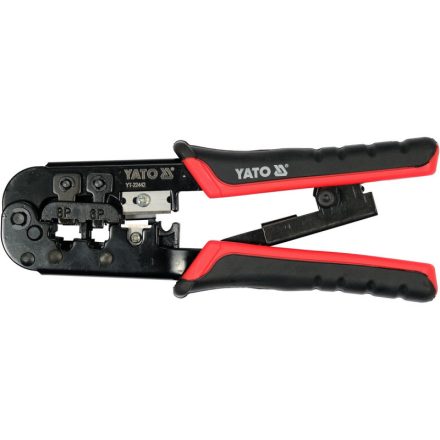 YATO Clește pentru mufare 190 mm pentru UTP/RJ45 și telefon/RJ11