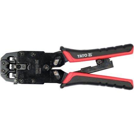 YATO Clește de sertizare 205 mm pentru rețea UTP/RJ45 și telefon/RJ10, RJ11, RJ12