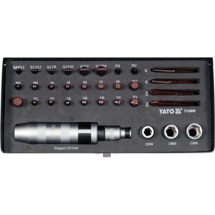 Set de chei cu impact manual YATO 32 de piese